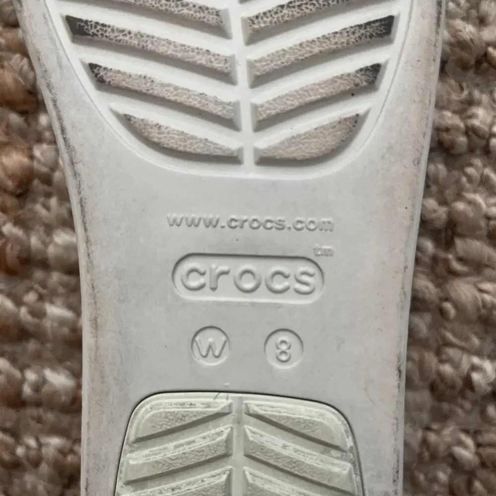 Crocs Brooklyn Strappy Low Wedge Sandals Womens 8 Cream LiteRide Platform